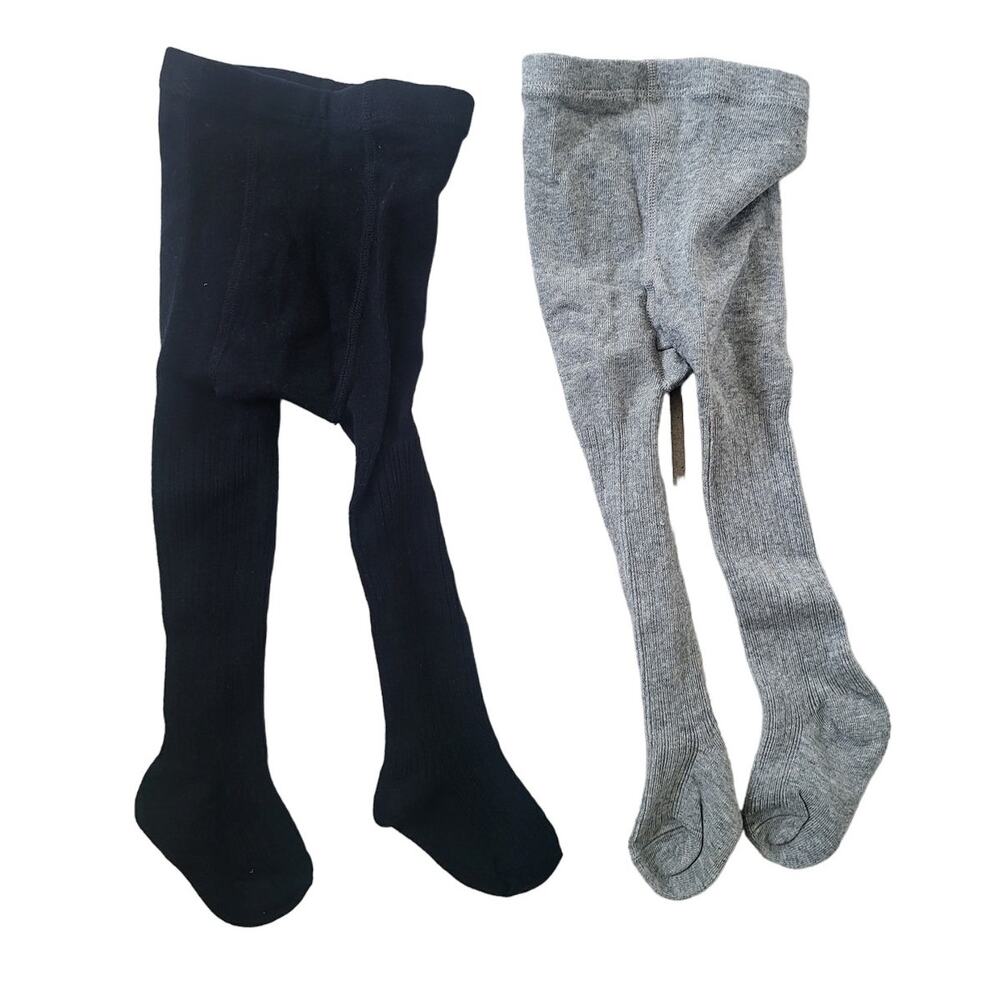 American Trends Baby Leggings in Gray & Black - Size Small